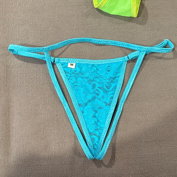 Malibu Strings bundle of Colorful Lace Thongs… set of 10! - Picture 3 of 3